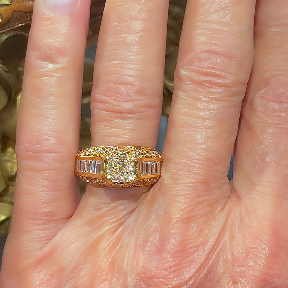 .90 Carat Radiant Cut Diamond Engagement Ring