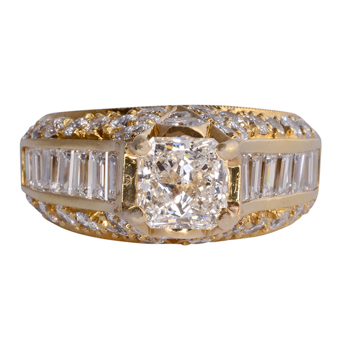 .90 Carat Radiant Cut Diamond Engagement Ring