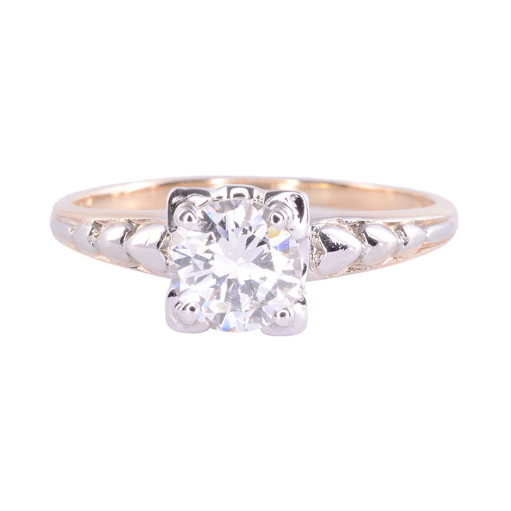 Art Deco GIA Certified Diamond Engagement Ring