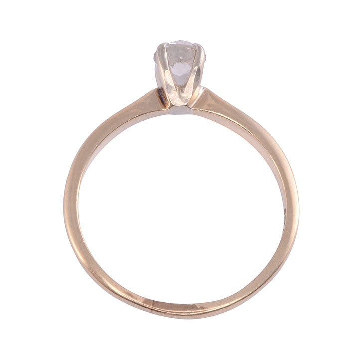 14K Solitaire 0.45 Carat Diamond Ring