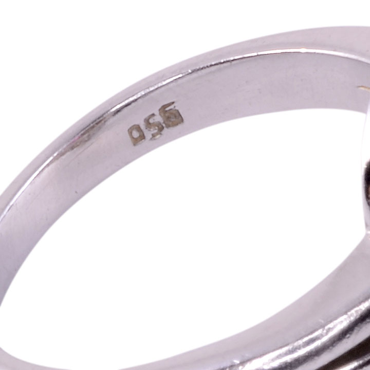Oval Ruby & Diamond Platinum Ring