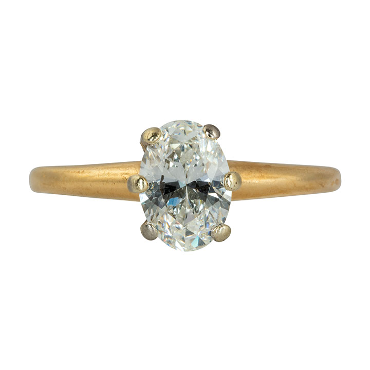 Jabel Oval Solitaire Diamond Ring