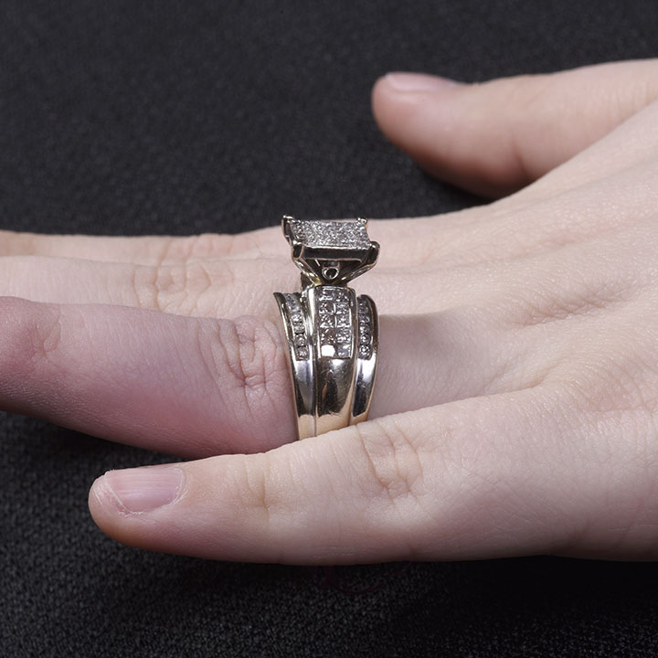 Invisible Set Princess Cut Diamond Ring