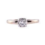 Vintage VVS2 Solitaire Diamond Ring