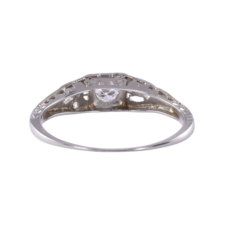 Art Deco 18KW Diamond Ring