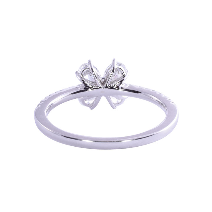 Pear Cut VS1 Diamond White Gold Ring
