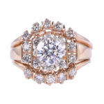 GIA Certified 1.02 Carat Center Diamond Wedding Set