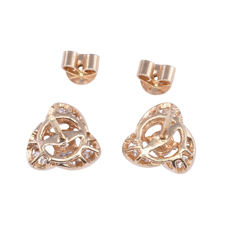 18K VVS2 Diamond Earrings