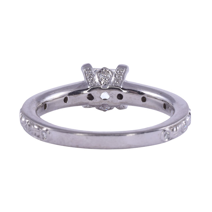 Ritani 1.01 Carat Princess Cut Diamond Engagement Ring