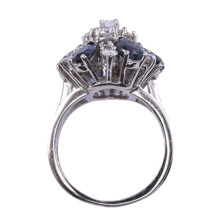 Diamond & Sapphire Princess Ring