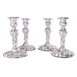 Set of Four George IV Sterling Candlesticks
