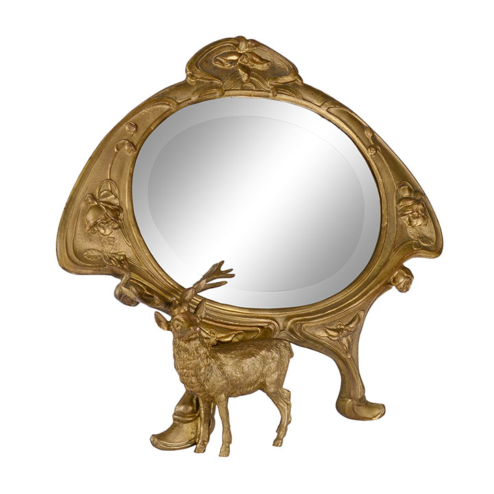 Art Nouveau Gilt Bronze Dressing Mirror