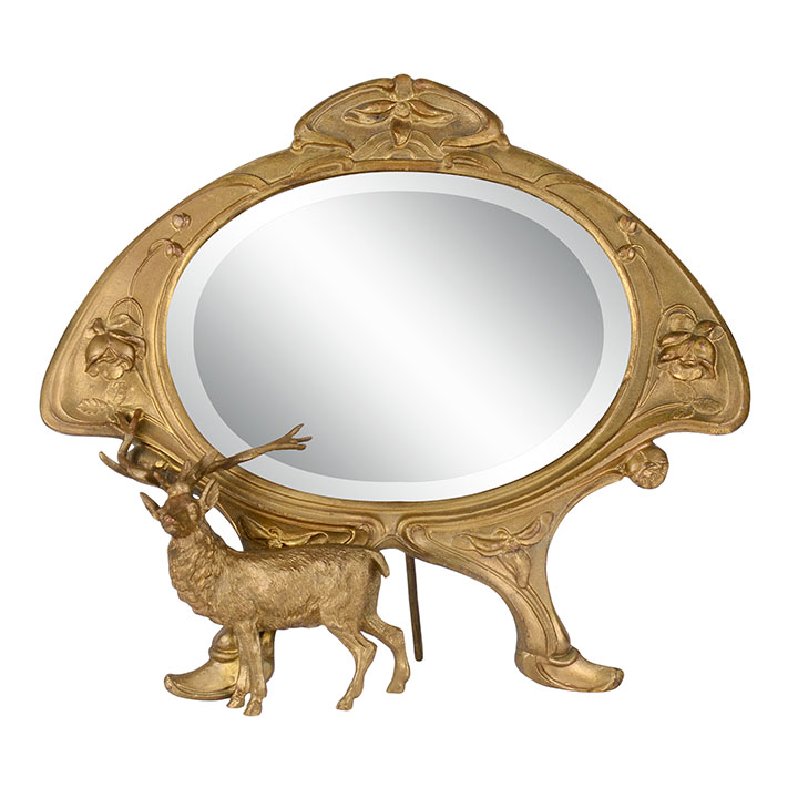 Art Nouveau Gilt Bronze Dressing Mirror