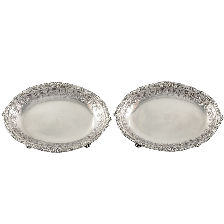 English Pair of Sterling Silver George III Royal Bowls by Robert Sharp