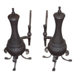 Pair of Cast Iron Andirons