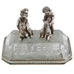 Figural Grouping in Silver and Crystal