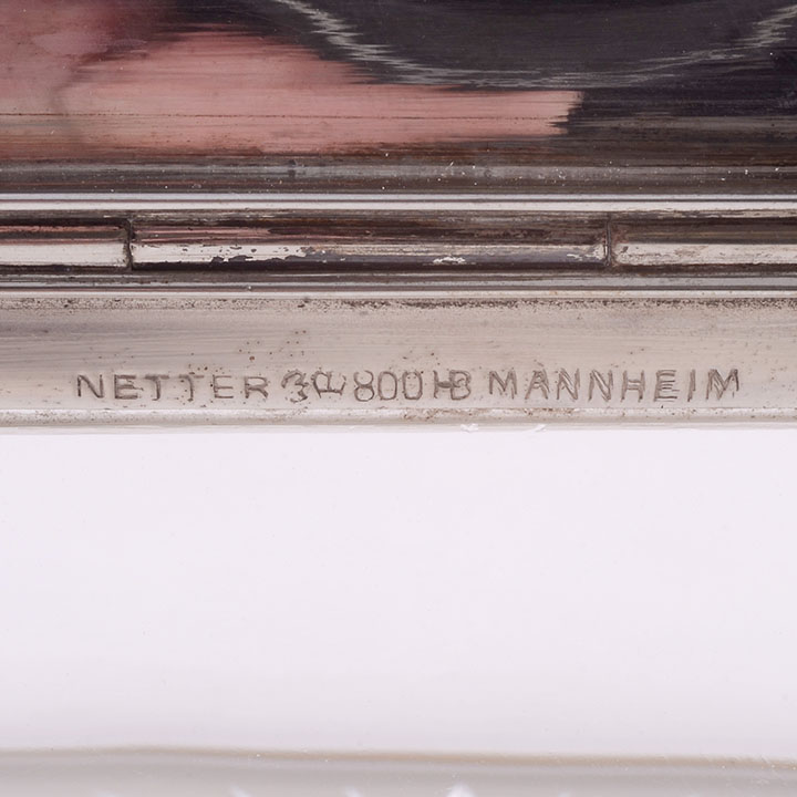 Netter Mannheim 800 Silver & Crystal Dresser Box
