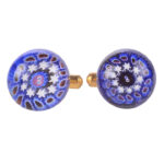 Charles Murat St Louis Glass Millefiori Cuff Links