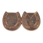 14 Karat Double Lucky Horseshoe Pin