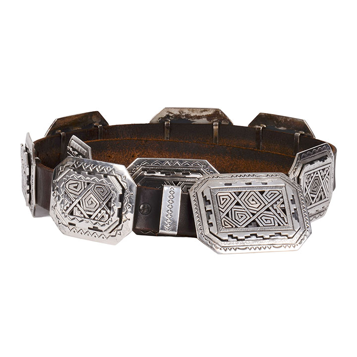 Peter Nelson Sterling Silver Concho Belt