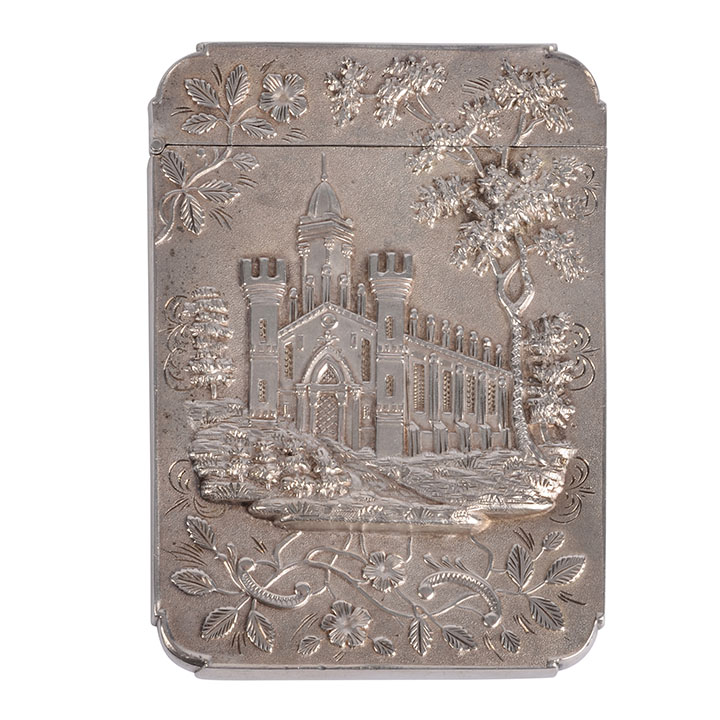 Trinity Church & Castle Coin Silver Card Case