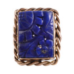 carved lapis ring