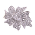 2.25 CTW Pave Diamond Bow Pin