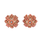 Coral Dome 18K Clip Earrings