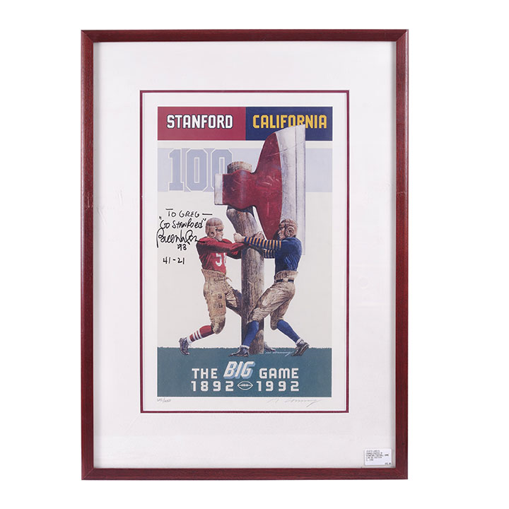 Autographed Limited Edition Stanford Football Poster