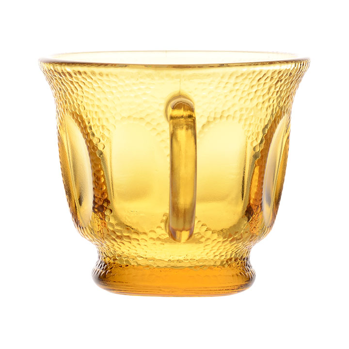 Amber Glass Punchbowl & Cup Set