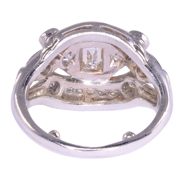 Art Deco VS Diamond Platinum Ring