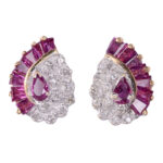Ruby Diamond Teardrop Earrings
