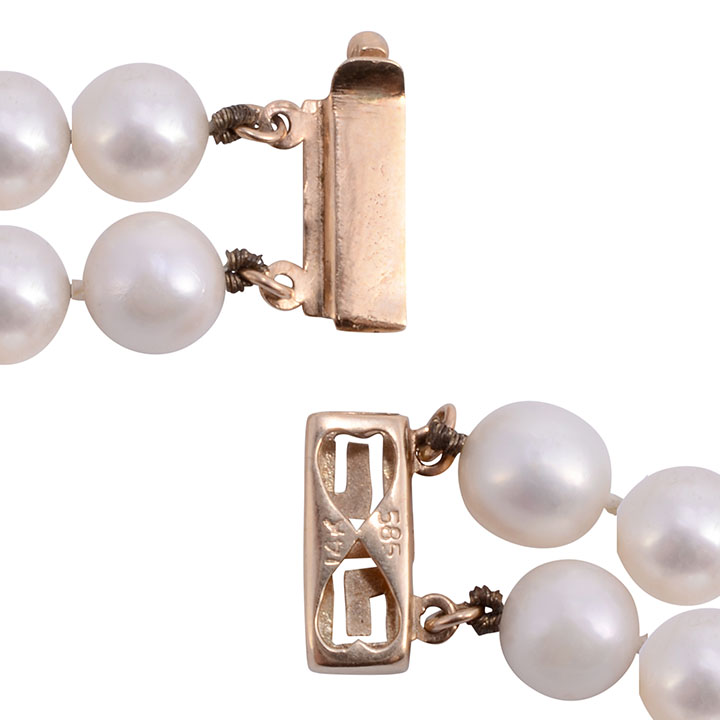 Double Strand Akoya Pearl Necklace