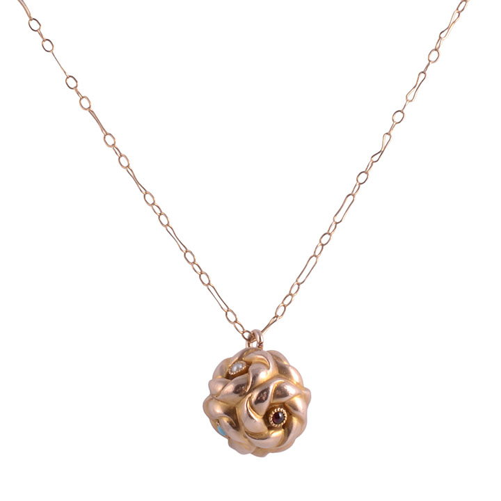 Floral Pendant on Chain