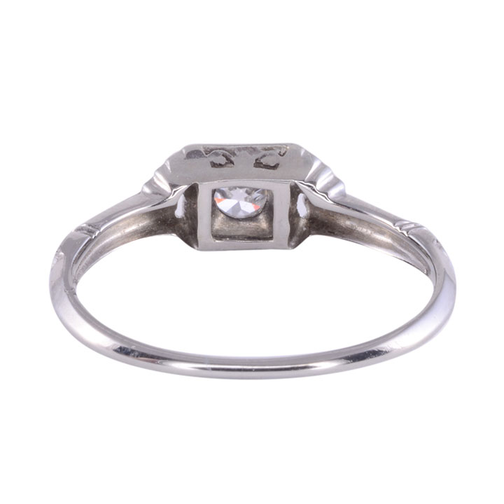 1920s VVS Diamond 18KW Ring