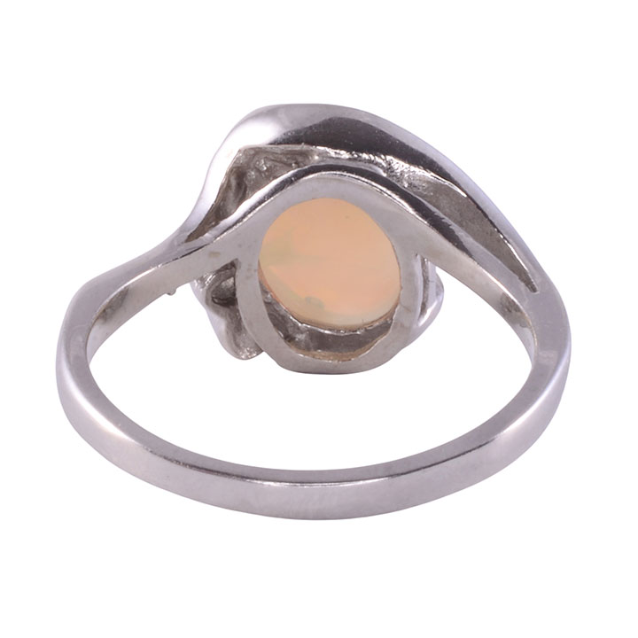 White Gold Opal Ring