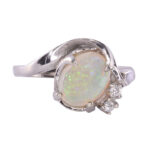 White Gold Opal Ring