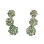 Emerald Cluster Drop Earrings
