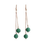 Dyed Green Quartz Dangle Earrings