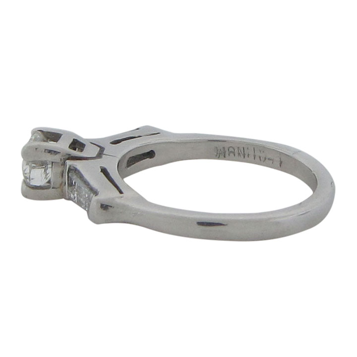 Platinum Diamond .54 Carat Engagement Ring