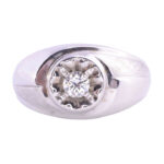 mens diamond white gold ring