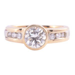 Bezel Set Diamond Engagement Ring