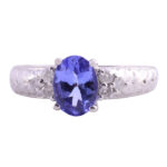 tanzanite white gold ring