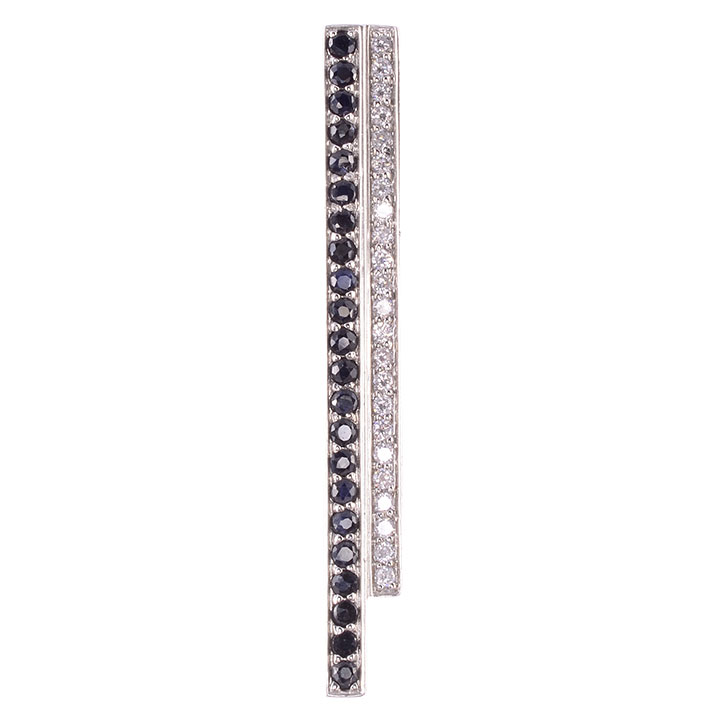 Diamond and Sapphire Bar Pendant