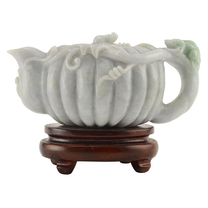 Carved Jadeite Teapot
