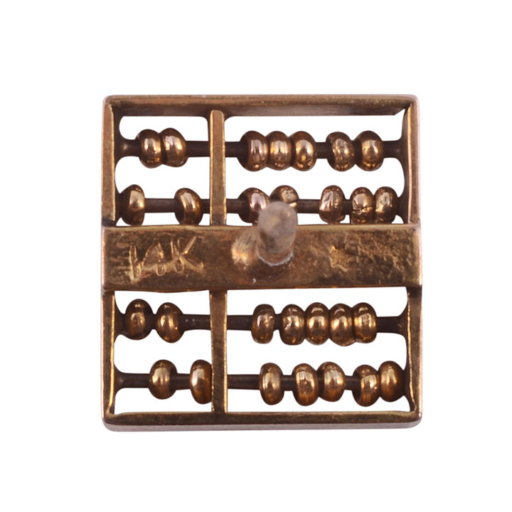 Abacus Rose Gold Tie Tack