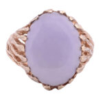 Oval Lavender Jadeite Ring
