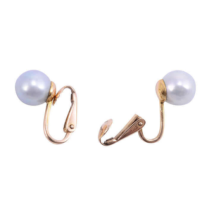Tahitian Pearl 14K Clip Earrings