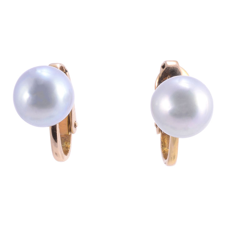 Tahitian Pearl 14K Clip Earrings