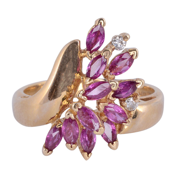Marquise Pink Sapphire Ring